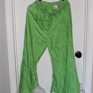 Sleeper Lime Green Wide Leg Pants